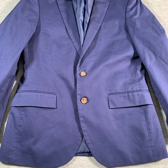 J.Crew Ludlow Blazer Mens 42R Navy Blue Sport Coat Cotton Stretch 2 Button Lined